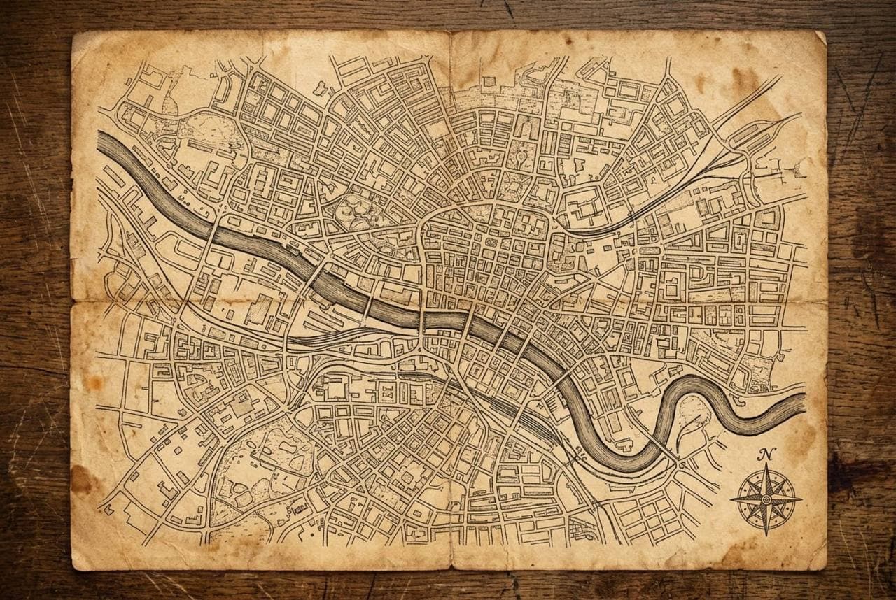 Illustrated map-style view of the Glasgow Cambuslang area